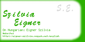 szilvia eigner business card